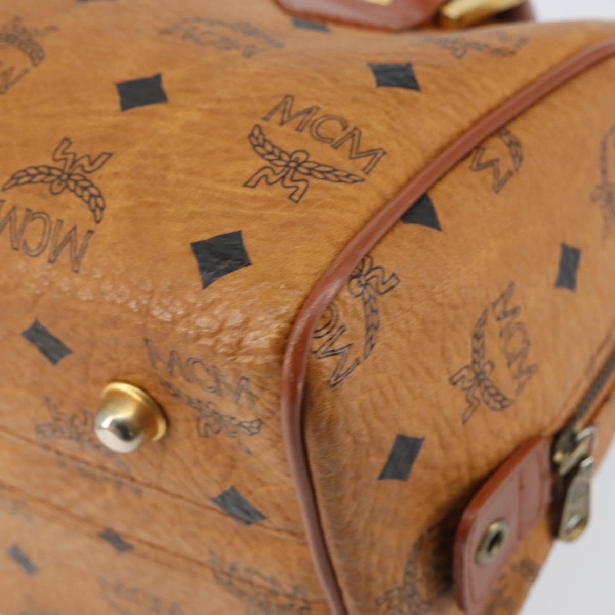 MCM Visetos Canvas And Leather Brown Canvas Handbag (Pre-Owned)