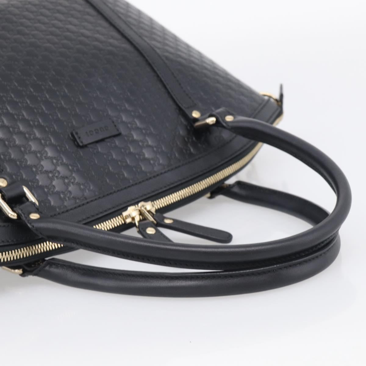 Gucci Guccissima Gg Leather Black Leather Handbag (Pre-Owned)