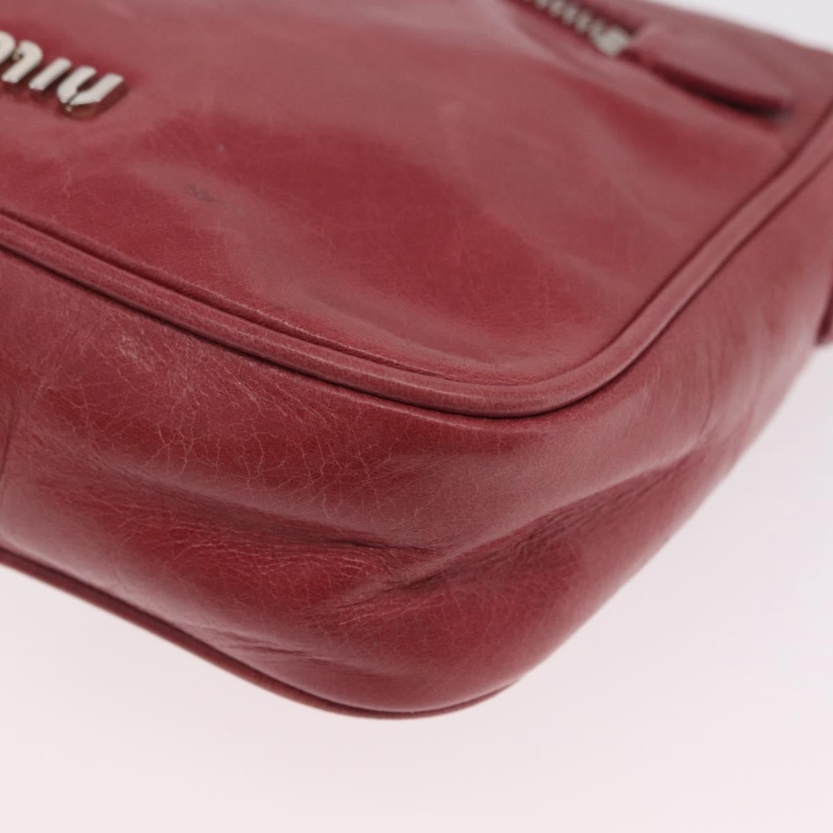Miu Miu Madras Shoulder Leather Pink Leather Crossbody Bag Bag (Pre-Owned)