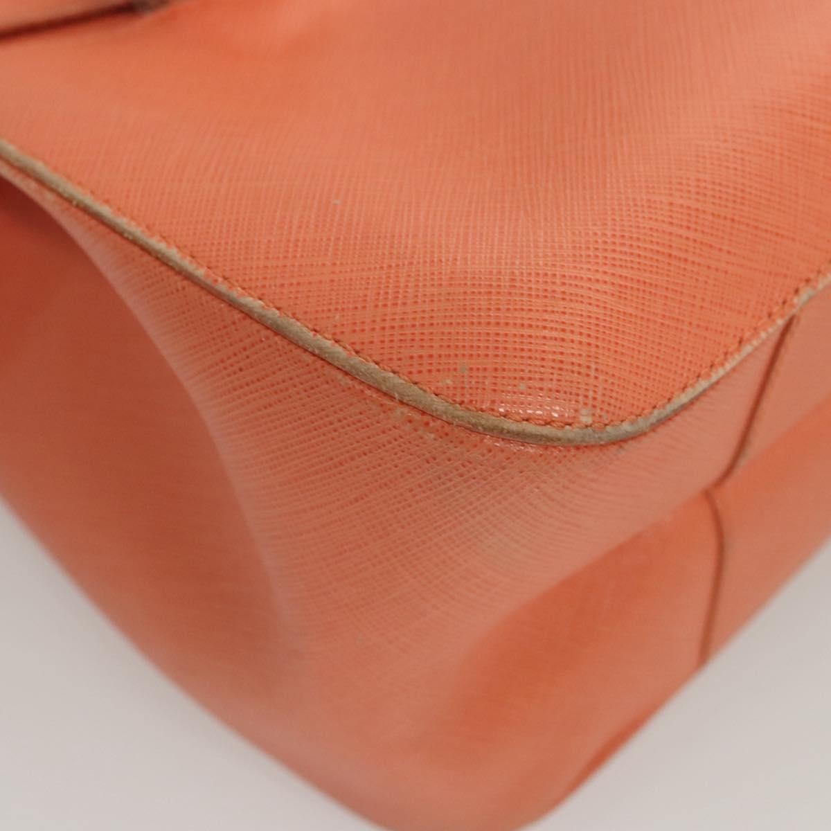 Salvatore Ferragamo Gancini Leather Orange Leather Handbag (Pre-Owned)