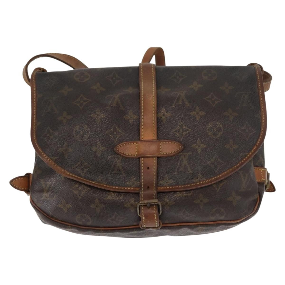 Louis Vuitton Saumur Monogram Canvas Brown Canvas Shoulder Bag Bag (Pre-Owned)