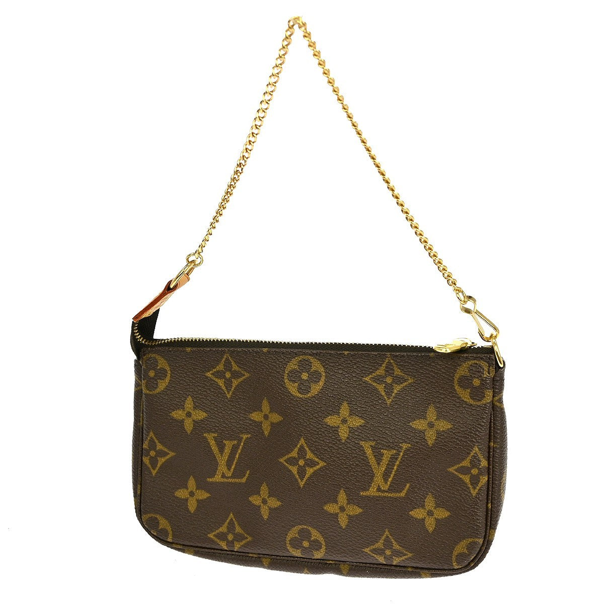 Louis Vuitton Mini Pochette Accessoires Canvas Brown Canvas Clutche & Pouche Bag (Pre-Owned)