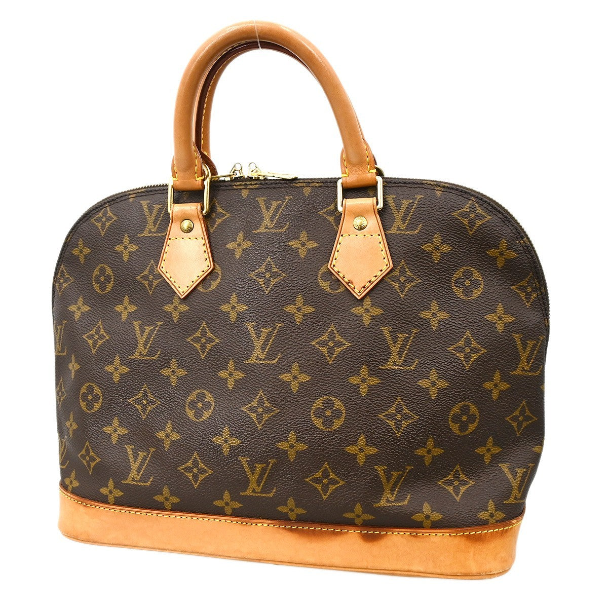 Louis Vuitton Alma Monogram Brown Canvas Handbag (Pre-Owned)