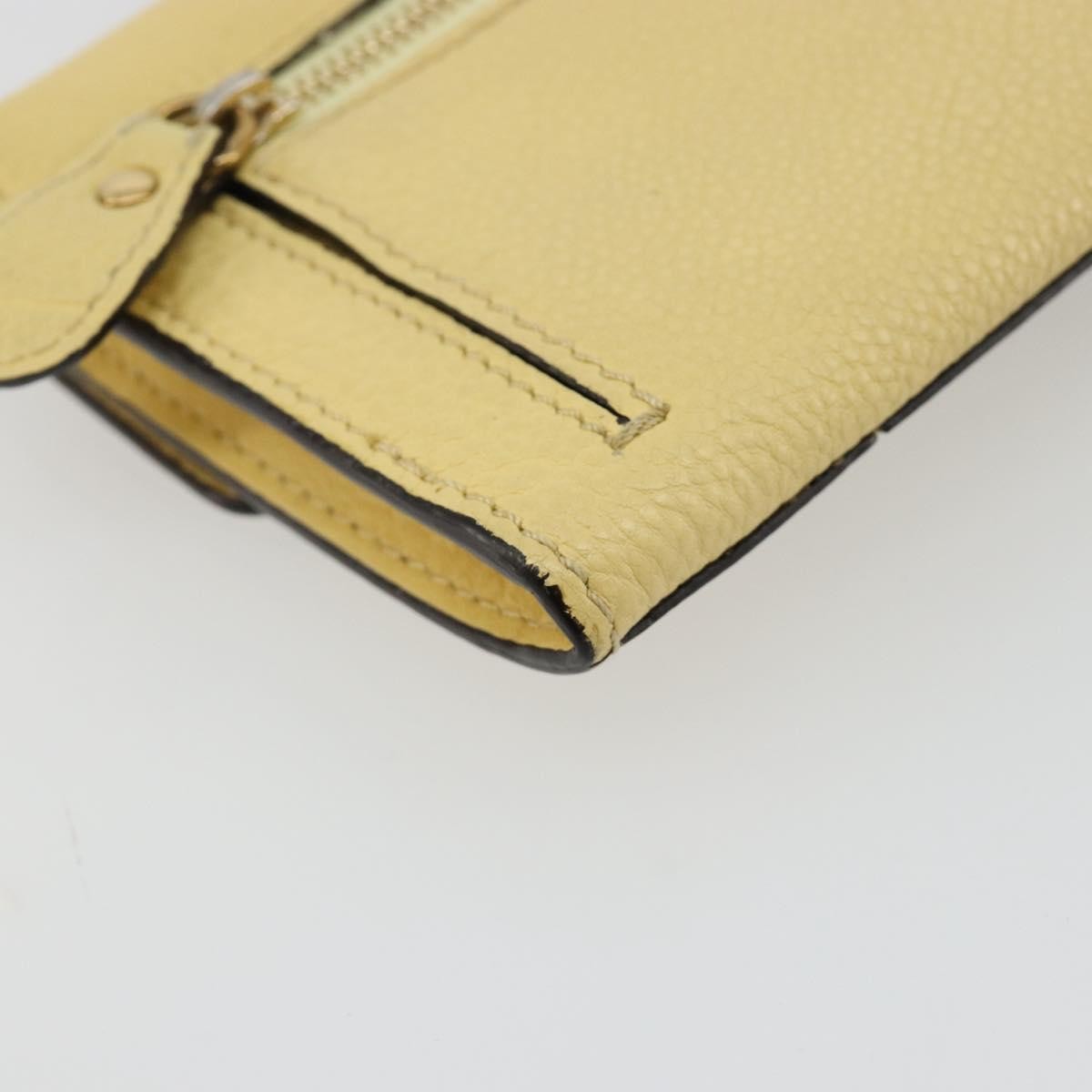 Chloe Marcie Continental Leather Yellow Leather Wallets Accessory (Pre-Owned)