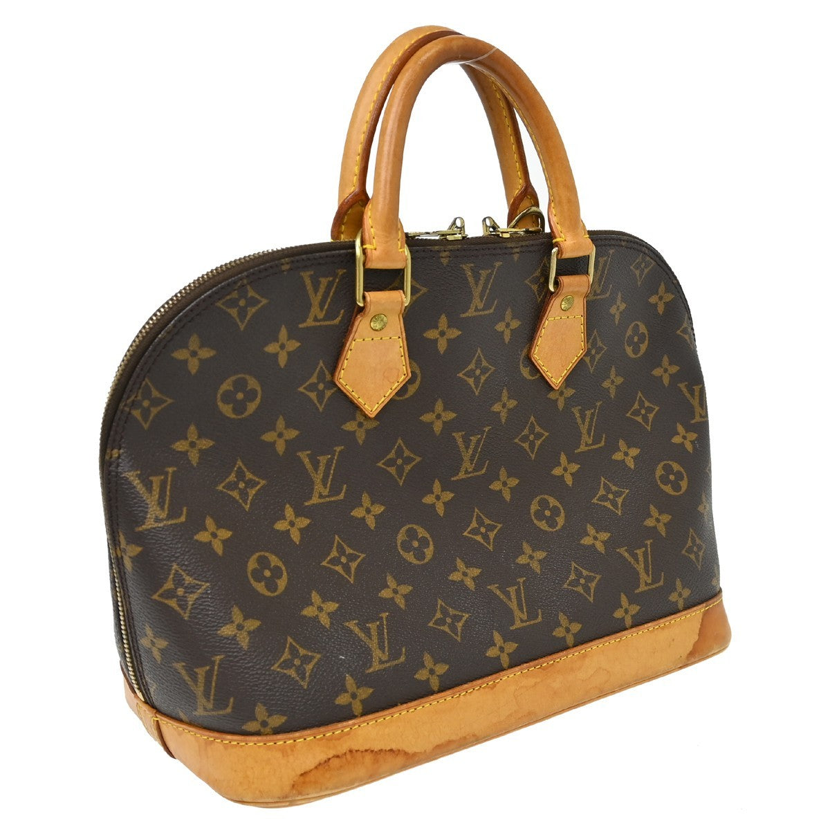 Louis Vuitton Alma Monogram Canvas Brown Canvas Handbag (Pre-Owned)