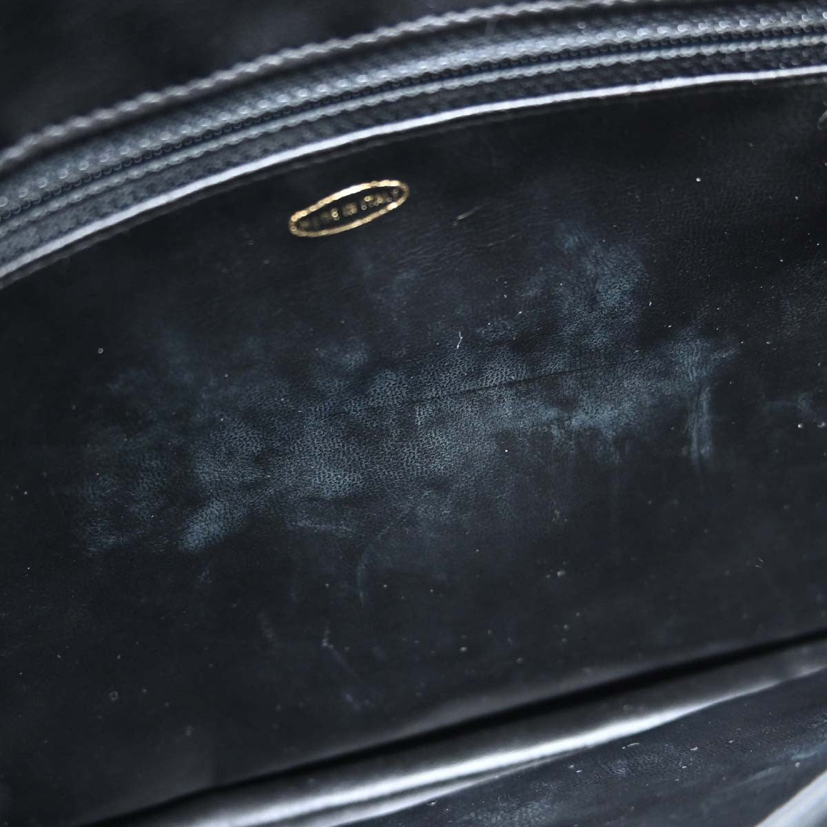 Chanel Vintage Front Pocket Tote Quilted Leather Black Leather Tote Bag Bag (Pre-Owned)