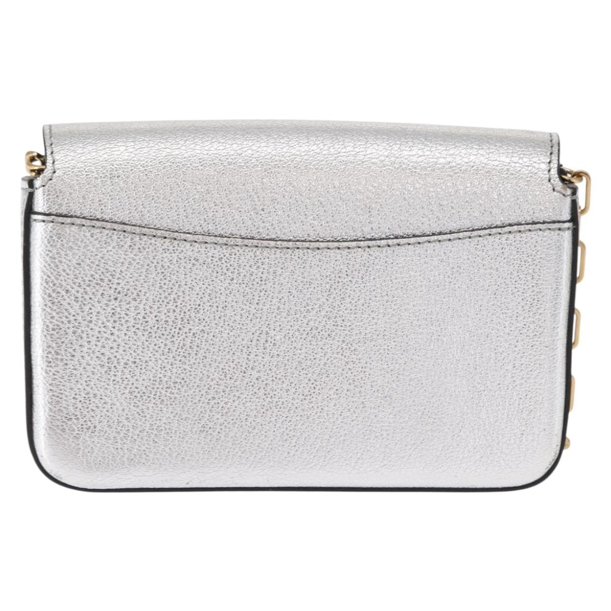 Burberry D-Ring Chain Leather Silver Leather Shoulder Bag Bag (Pre-Owned)