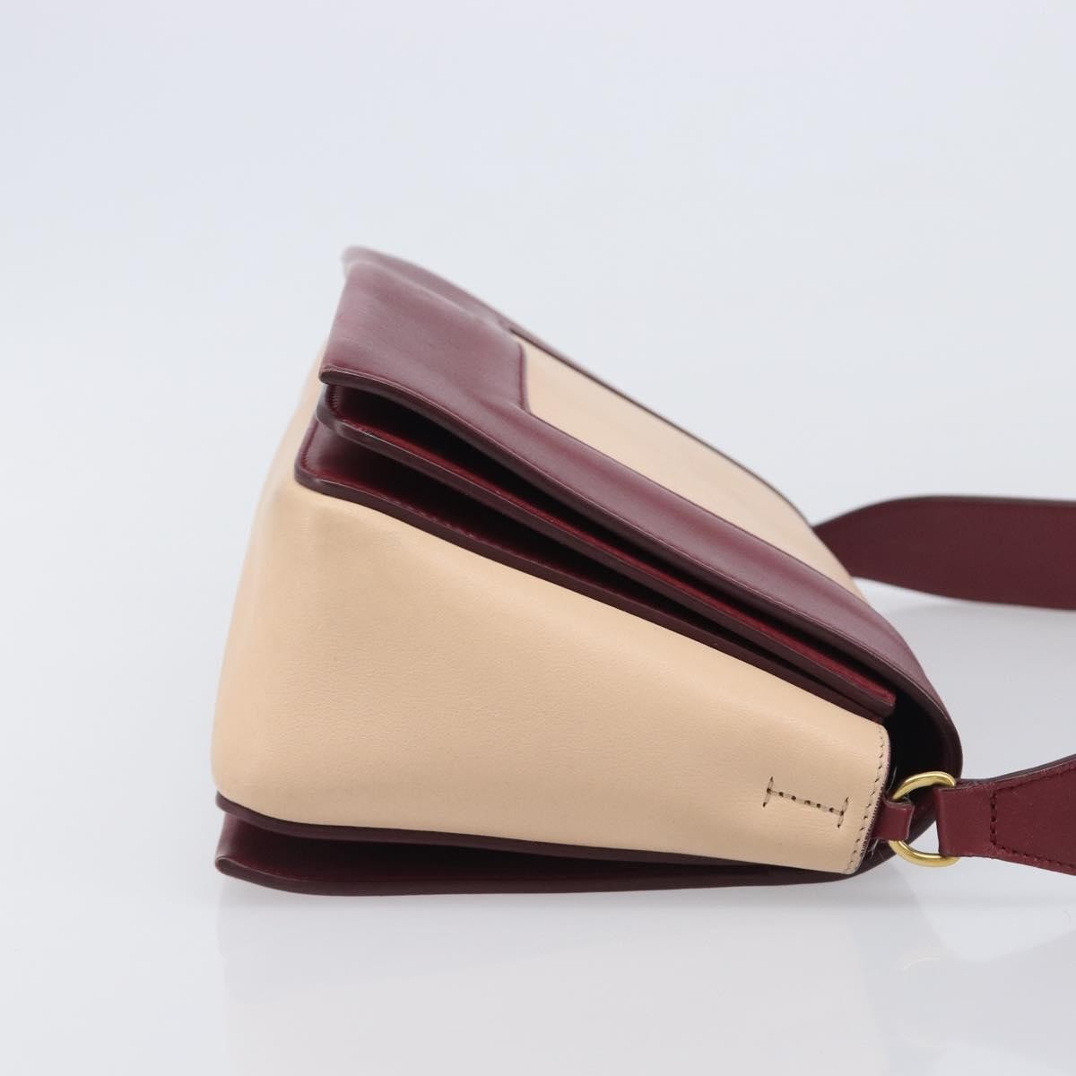Celine Frame Leather Beige Leather Shoulder Bag Bag (Pre-Owned)