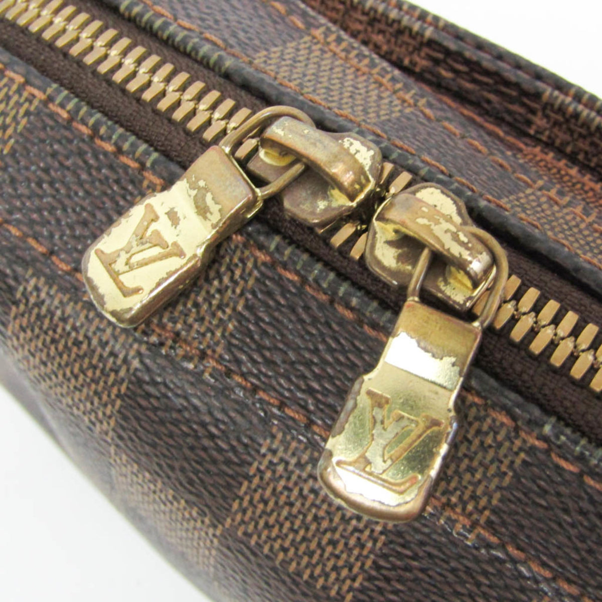 Louis Vuitton Geronimos Waist Damier Ebene Brown Canvas Shoulder Bag Bag (Pre-Owned)