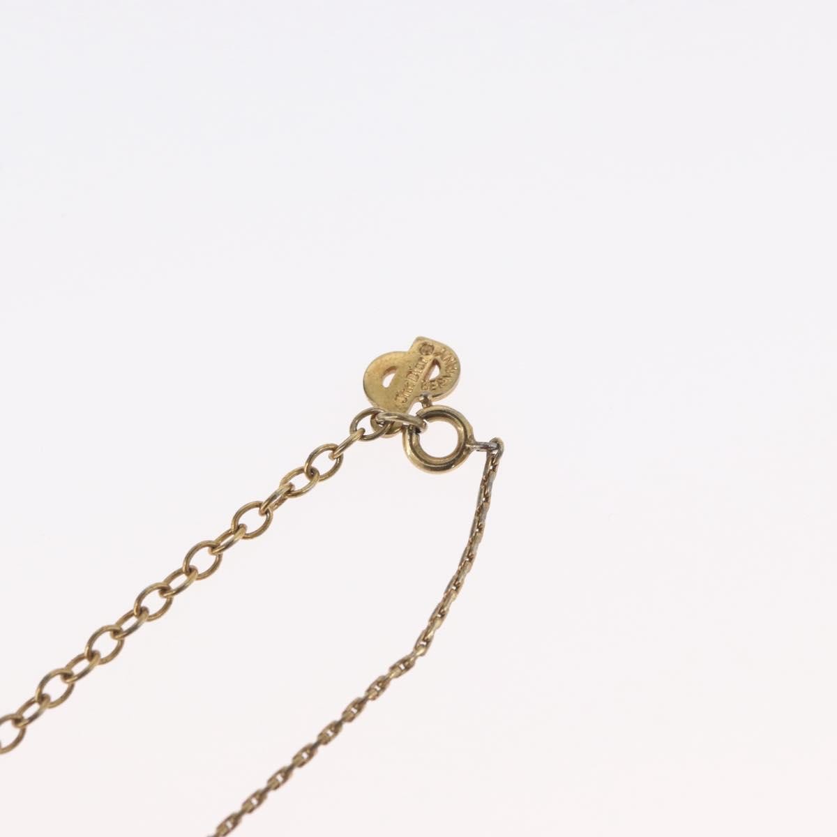Christian Dior Cd Pendant Metal And Crystals Gold Metal Necklace Jewelry (Pre-Owned)