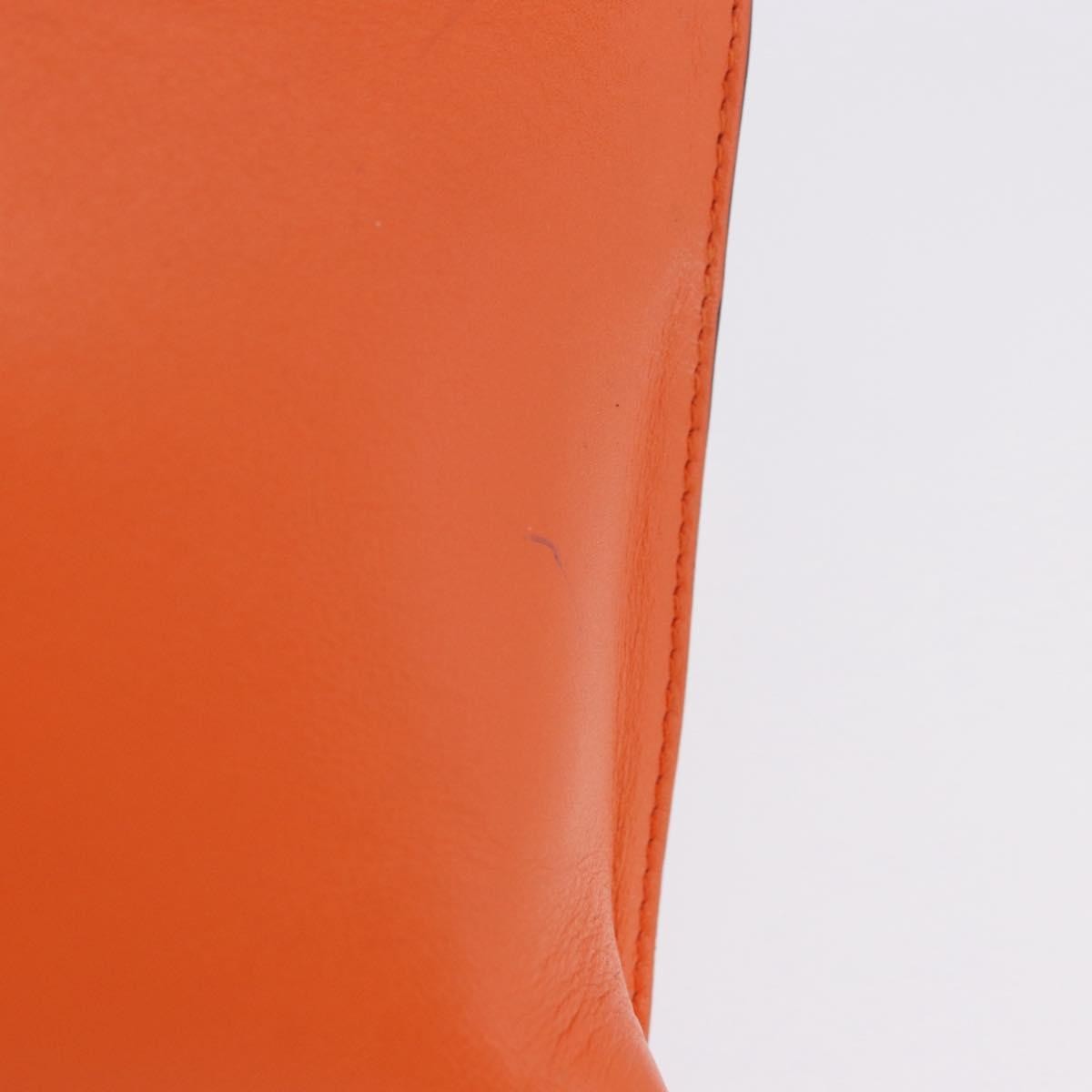 Loewe T Messenger Leather Orange Leather Crossbody Bag Bag (Pre-Owned)