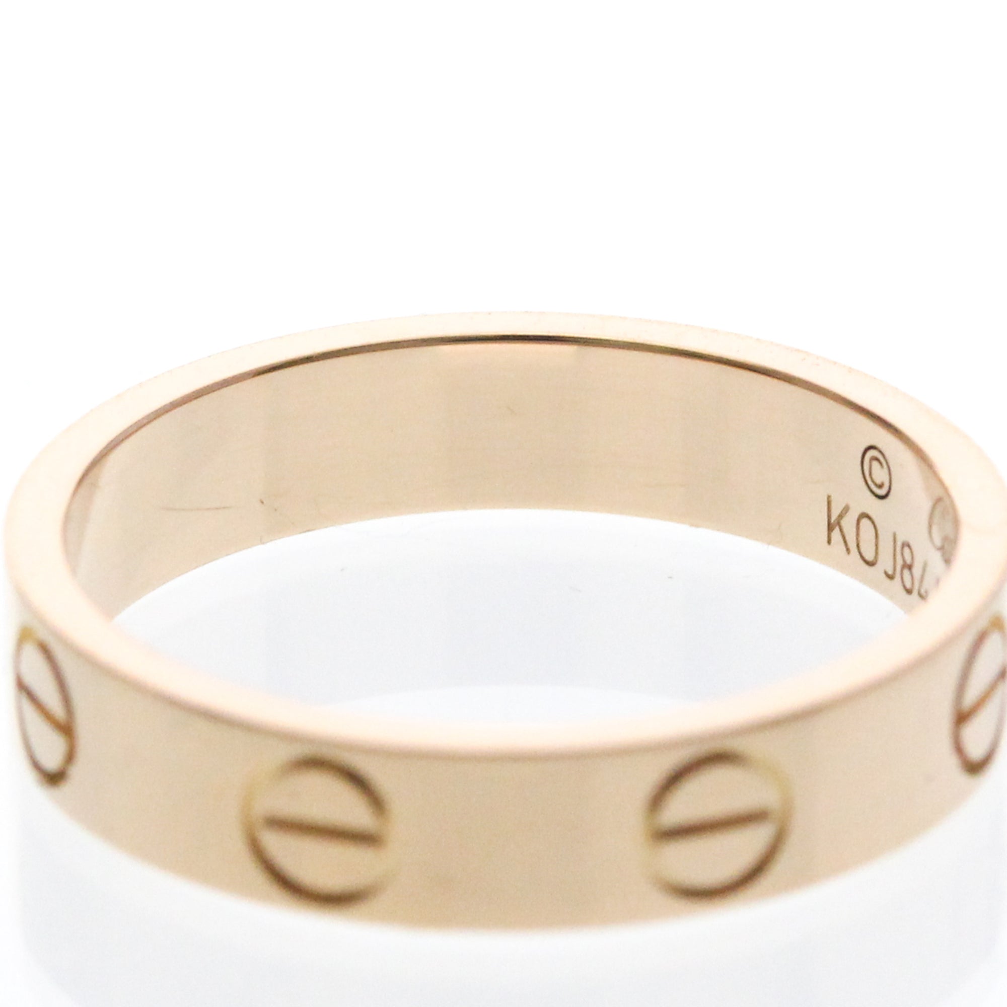 Cartier Love Wedding Band 18K Rose Gold Gold Pink_Gold Ring Jewelry (Pre-Owned)