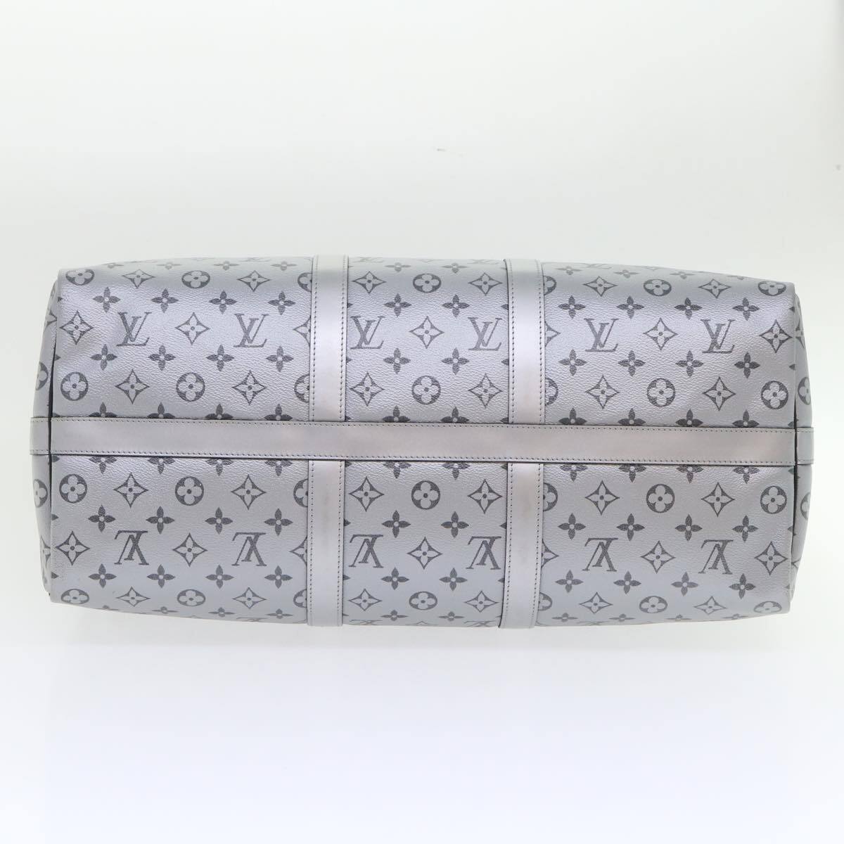 Louis Vuitton Keepall Bandouliere Monogram Eclipse Split Canvas Black Canvas Bag (Pre-Owned)