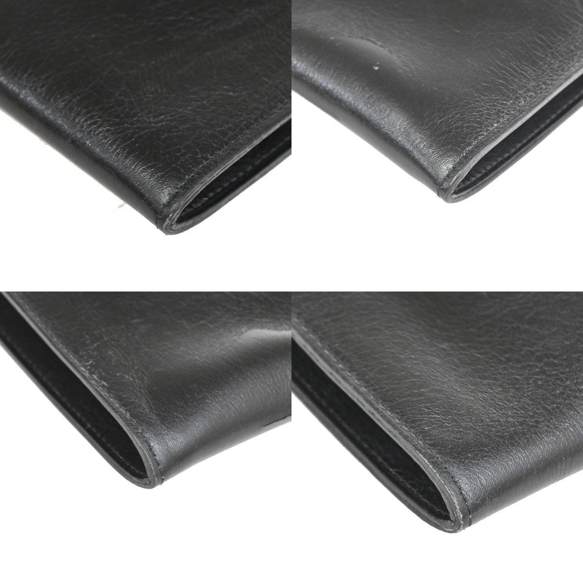 Hermes Onimaitou Pochette Box Calf Black Leather Clutche & Pouche Bag (Pre-Owned)