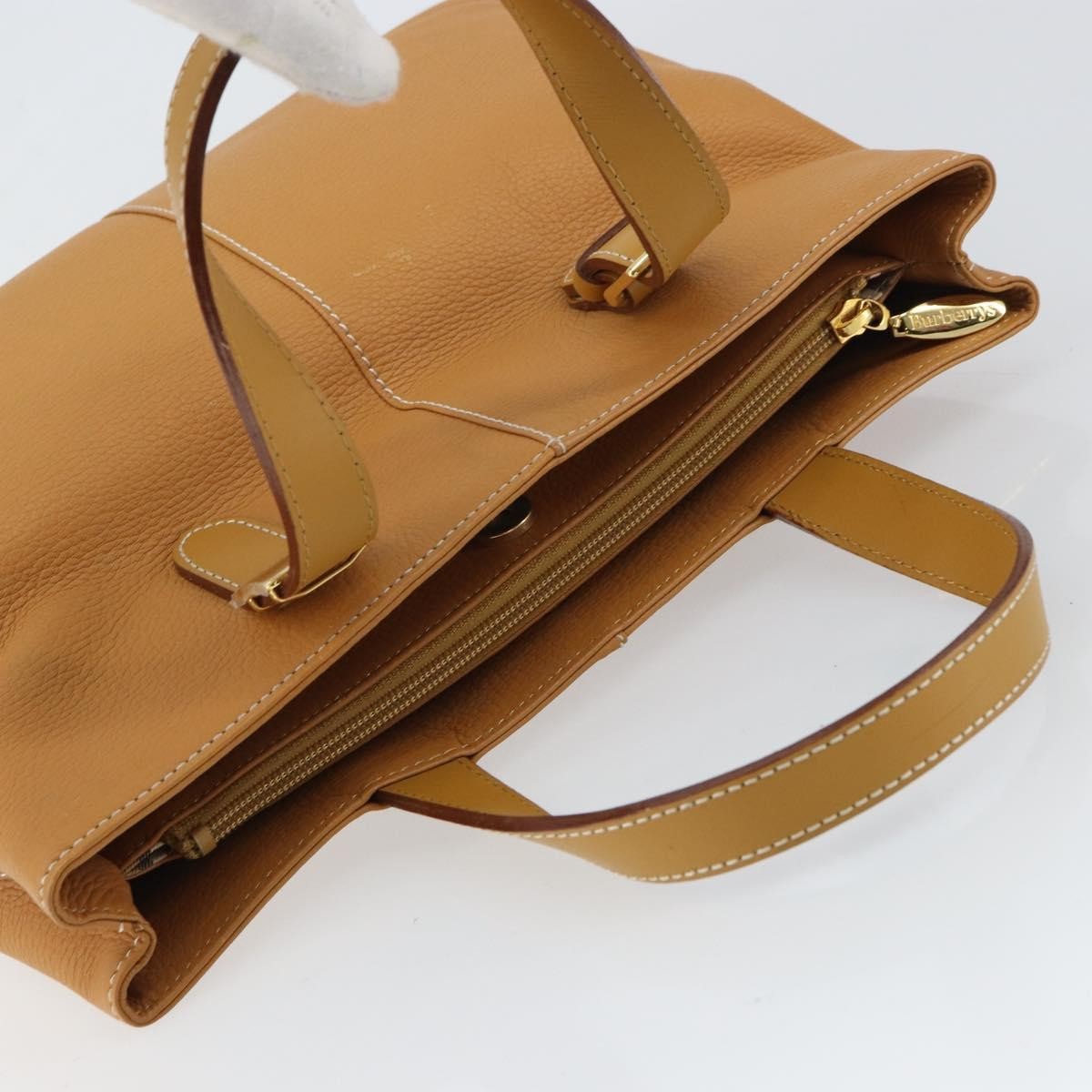 Burberry Vintage Leather Beige Leather Tote Bag Bag (Pre-Owned)