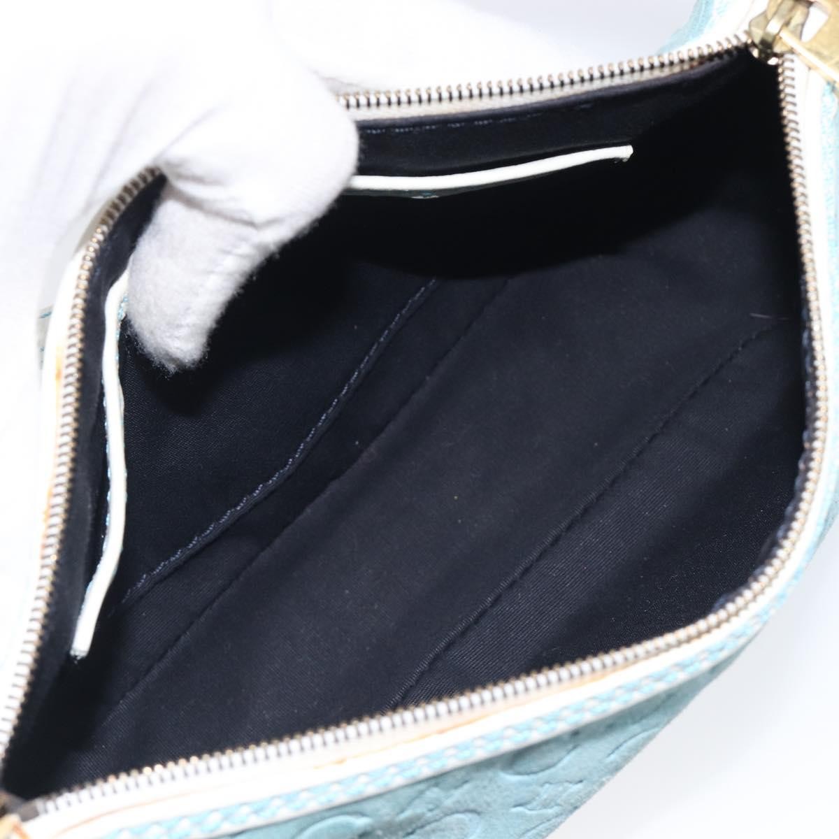 Celine C Macadam Suede Turquoise Suede Handbag (Pre-Owned)