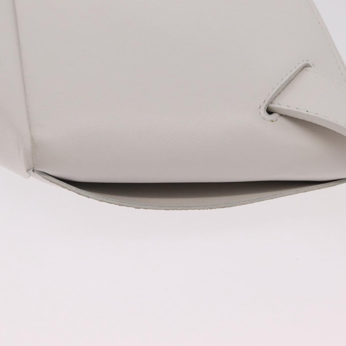 Bottega Veneta Nappa19 Pouch With Strap Maxi Intrecciato Leather White Leather Clutche & Pouche Bag (Pre-Owned)