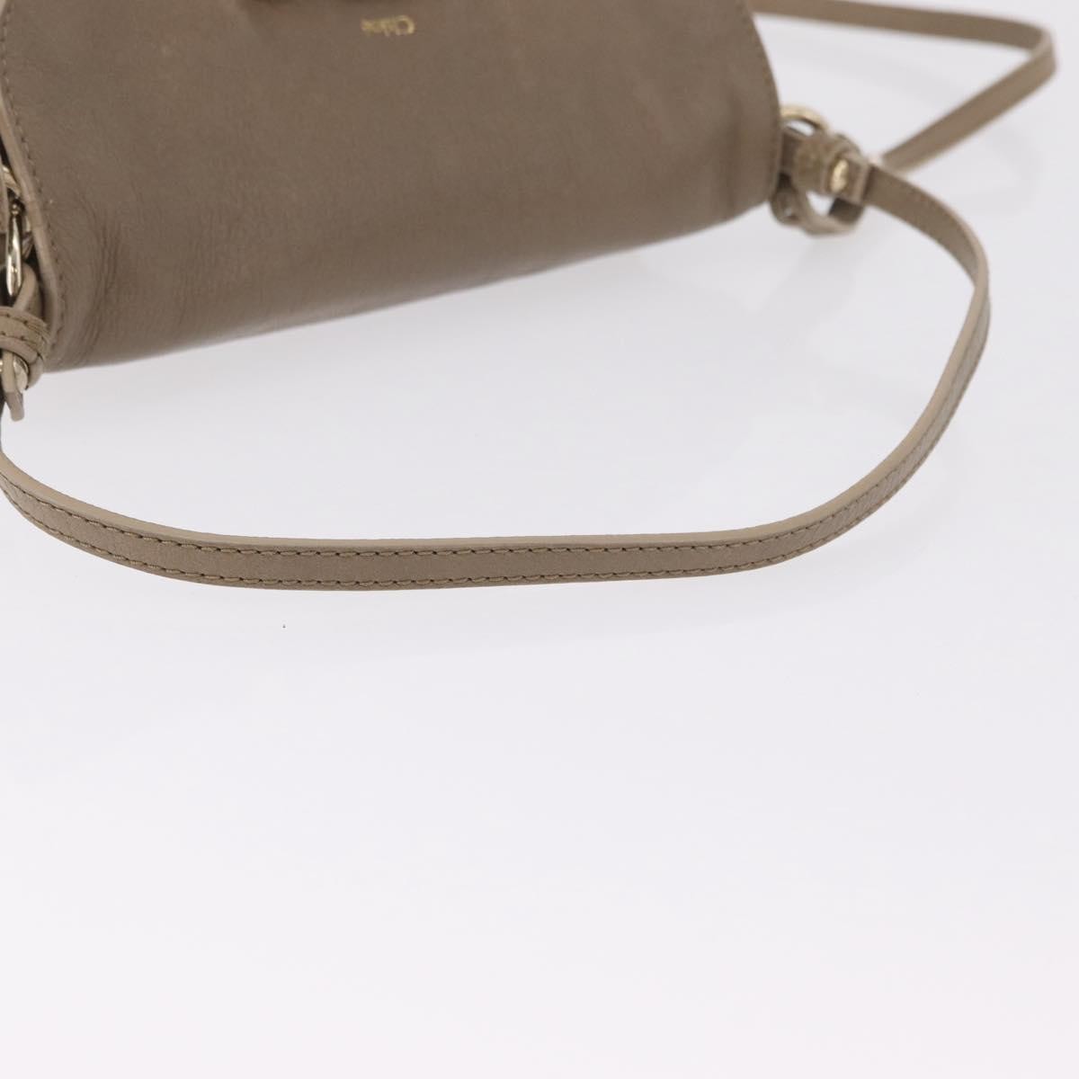 Chloe Lily Leather Beige Leather Shoulder Bag Bag (Pre-Owned)