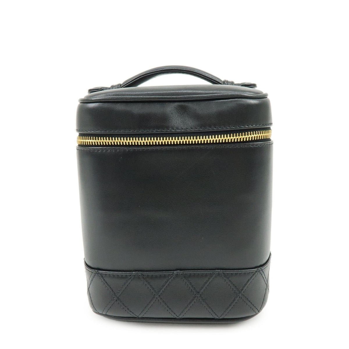 Chanel Vanity Leather Black Leather Handbag (Pre-Owned)