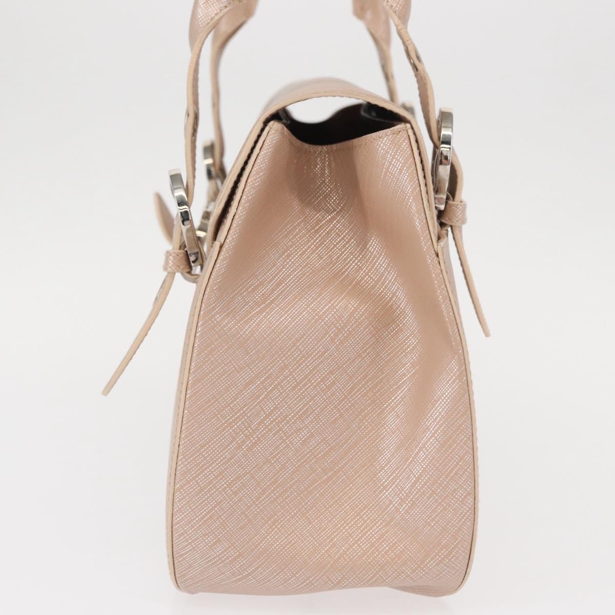 Salvatore Ferragamo Gancini Leather Pink Leather Shoulder Bag Bag (Pre-Owned)