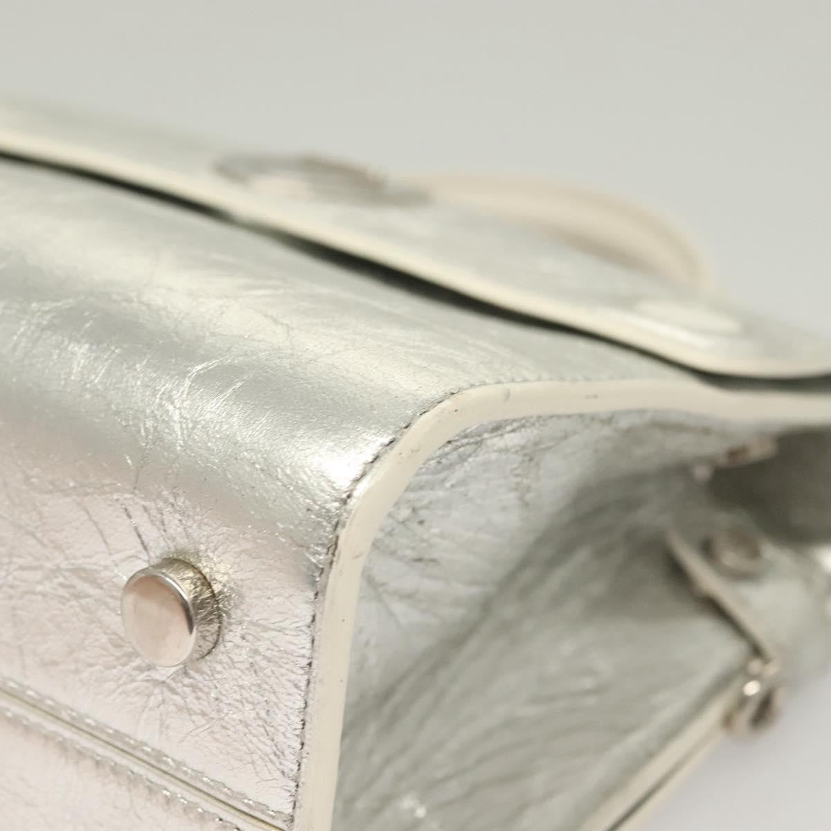 Christian Dior Diorever Leather Silver Leather Bag (Pre-Owned)