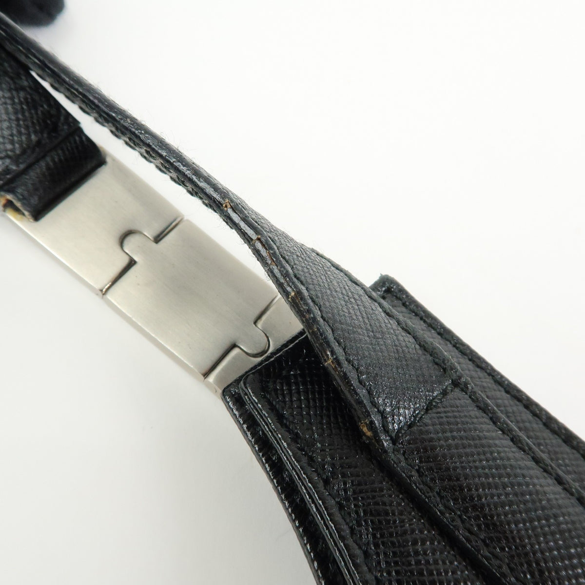 Salvatore Ferragamo Shoulder Bag Leather Black Leather Shoulder Bag Bag (Pre-Owned)