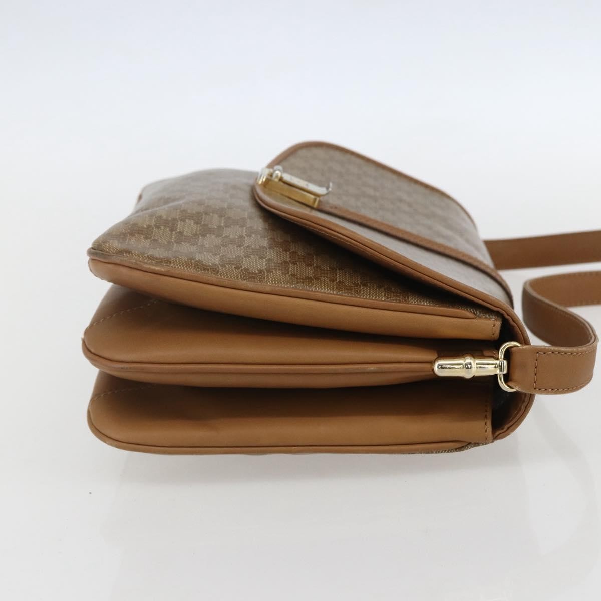 Celine Vintage Macadam Canvas And Leather Beige Canvas Shoulder Bag Bag (Pre-Owned)