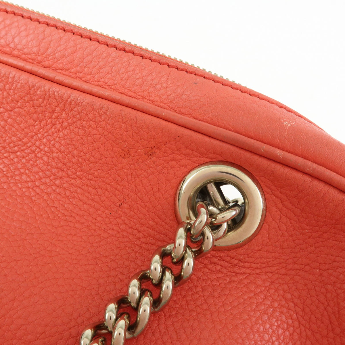Gucci Soho Chain Zip Leather Pink Leather Shoulder Bag Bag (Pre-Owned)
