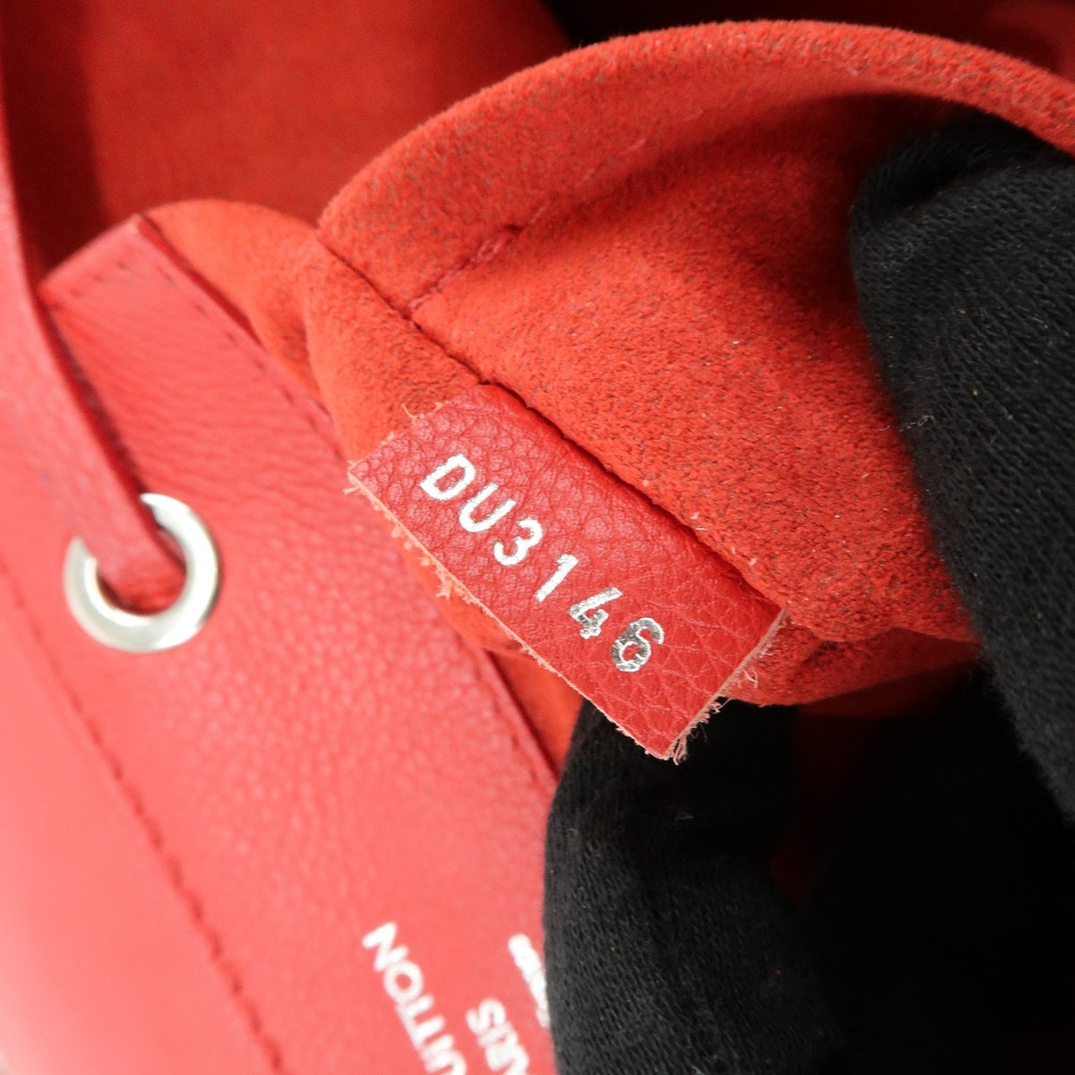 Louis Vuitton Lockme Leather Red Leather Backpack Bag (Pre-Owned)