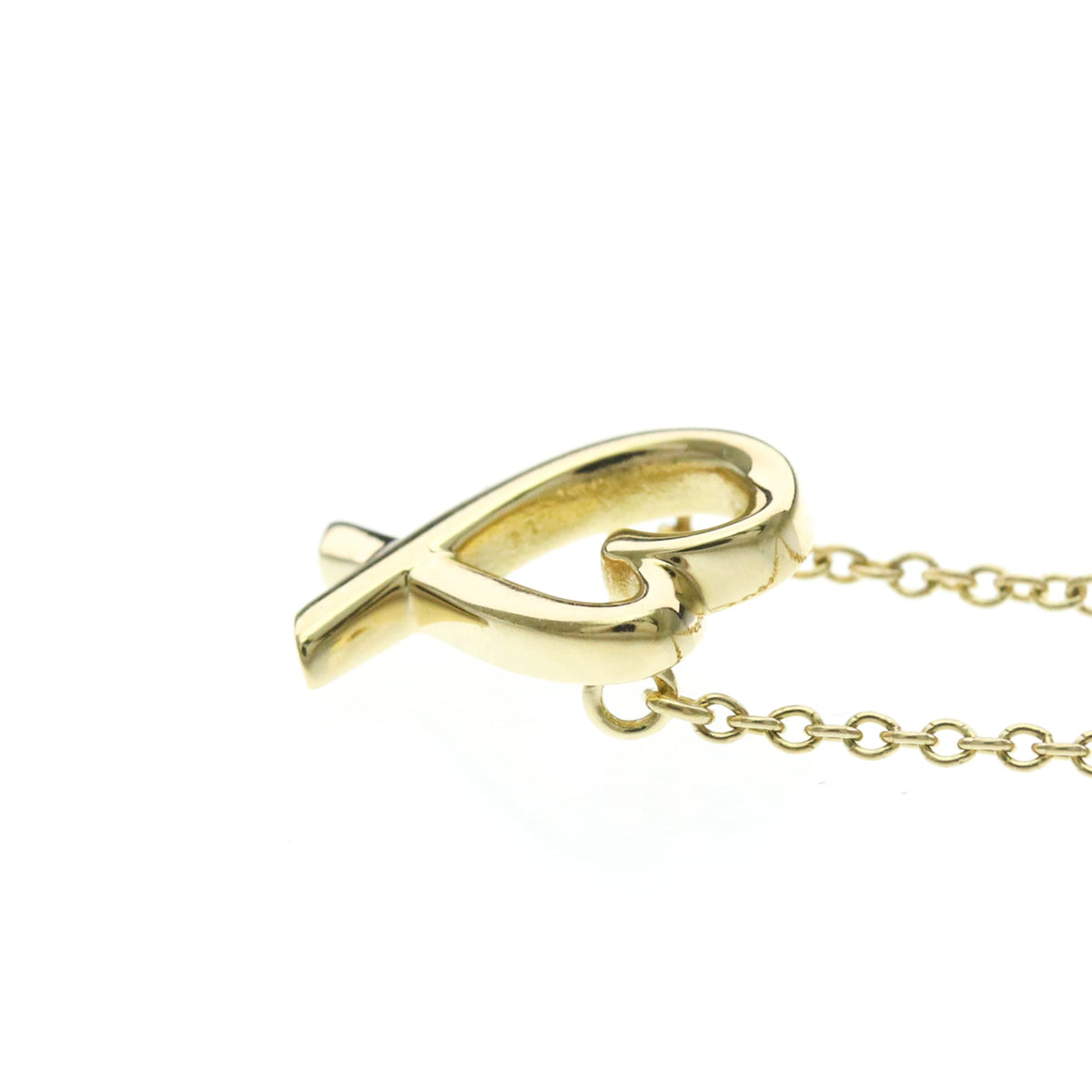Tiffany & Co. Paloma Picasso Loving Heart Pendant 18K Yellow Gold Gold Yellow_Gold Necklace Jewelry (Pre-Owned)