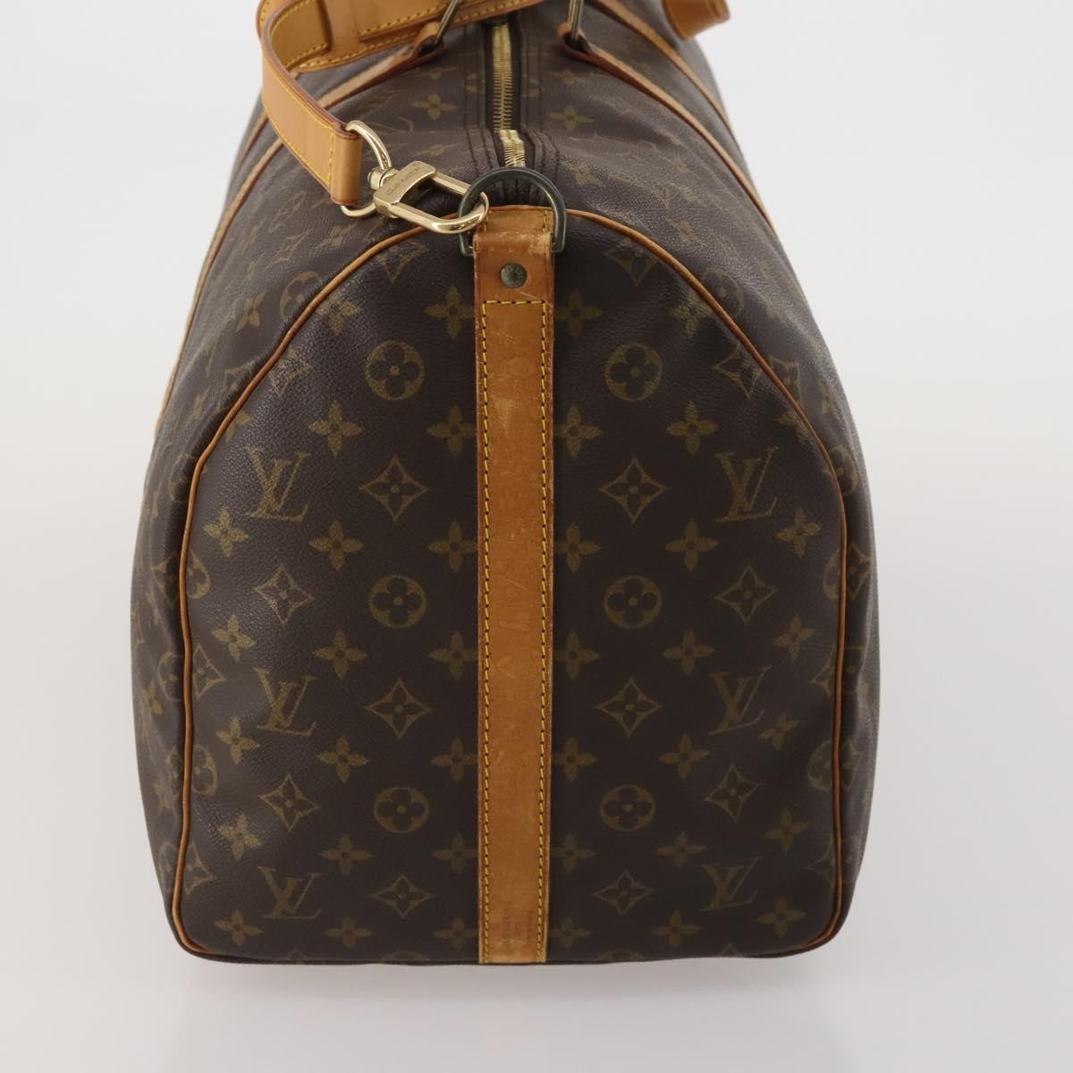 Louis Vuitton Keepall Bandoulière Canvas Brown Canvas Travel Bag Bag (Pre-Owned)