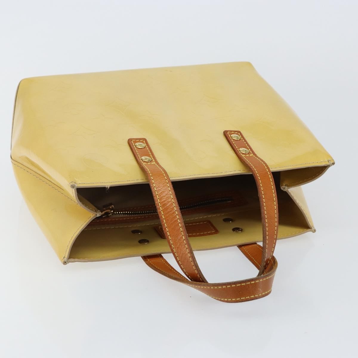 Louis Vuitton Reade Monogram Vernis Beige Patent_Leather Bag (Pre-Owned)