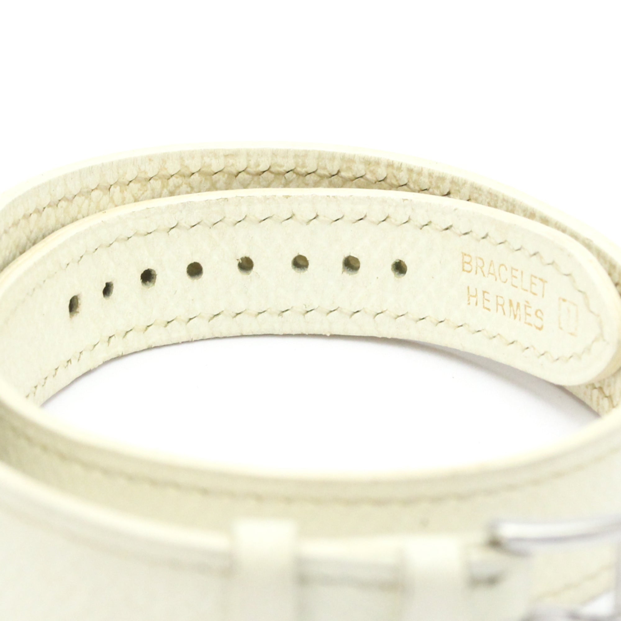 Hermes Heure H Double Tour Quartz Stainless Steel And Leather Watch (Pre-Owned)