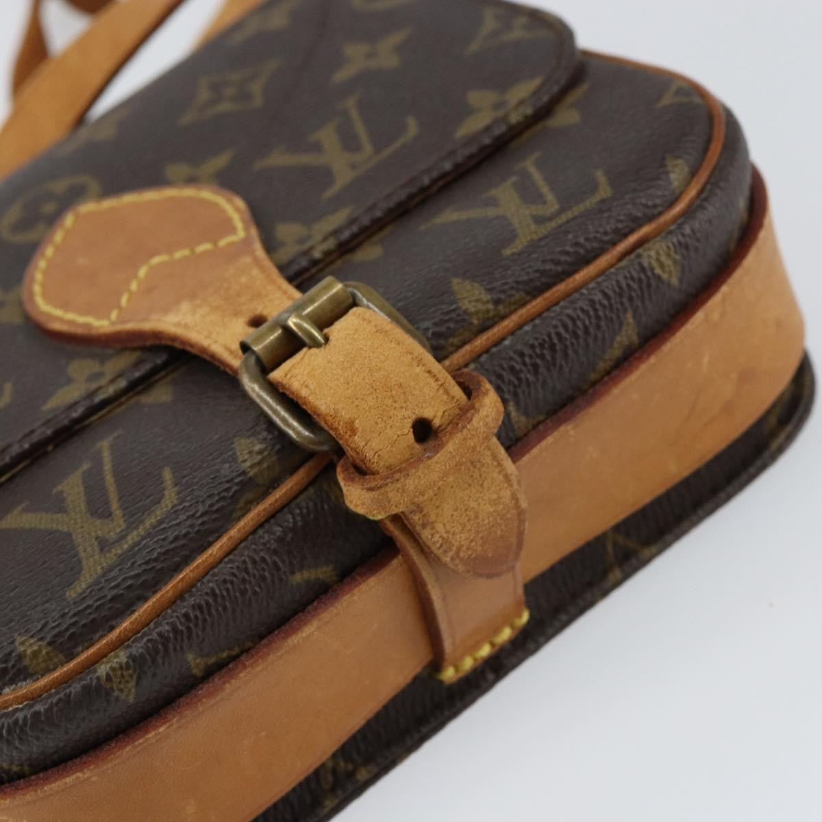 Louis Vuitton Cartouchiere Monogram Canvas Brown Canvas Shoulder Bag Bag (Pre-Owned)