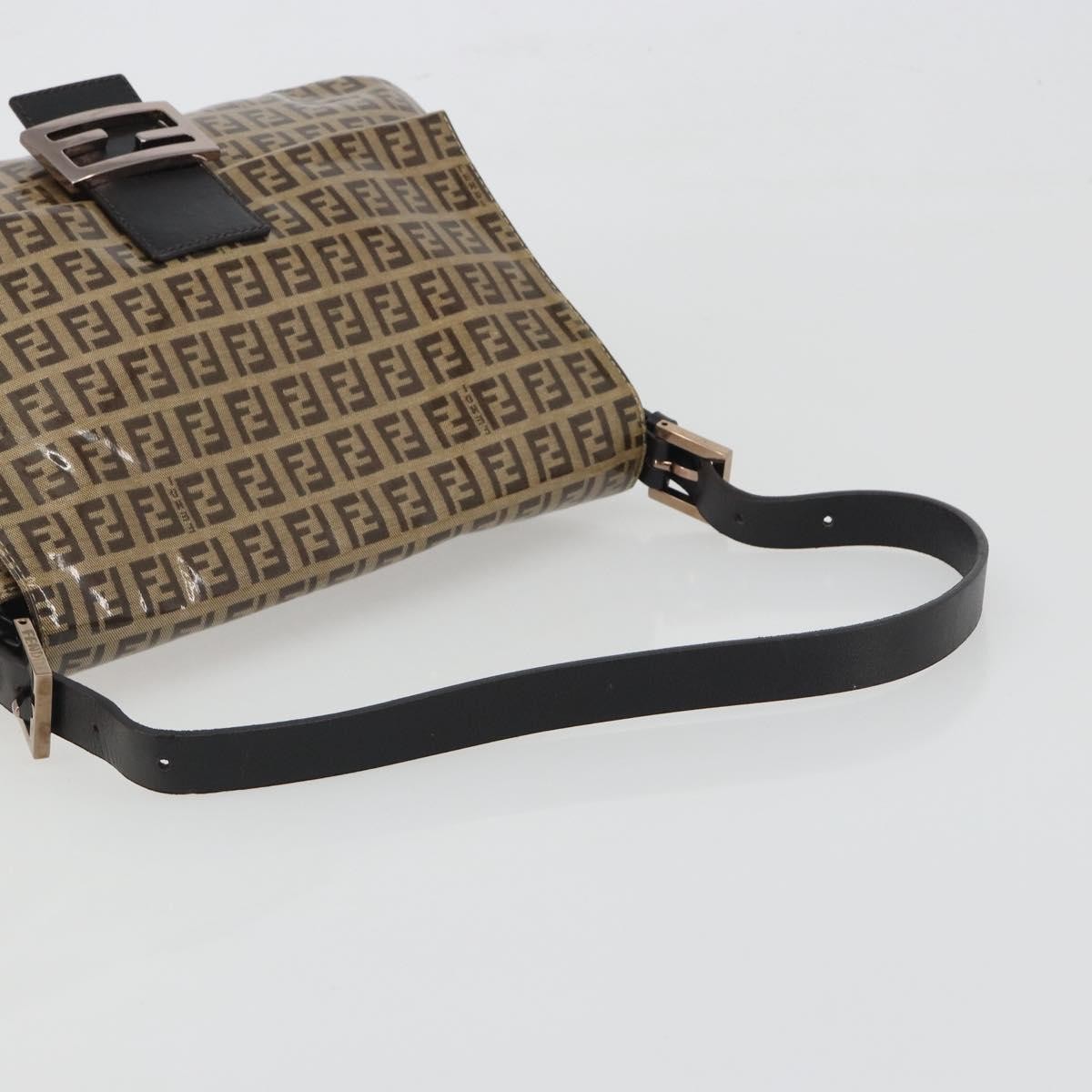 Fendi Mamma Baguette Zucchino Canvas Brown Canvas Shoulder Bag Bag (Pre-Owned)
