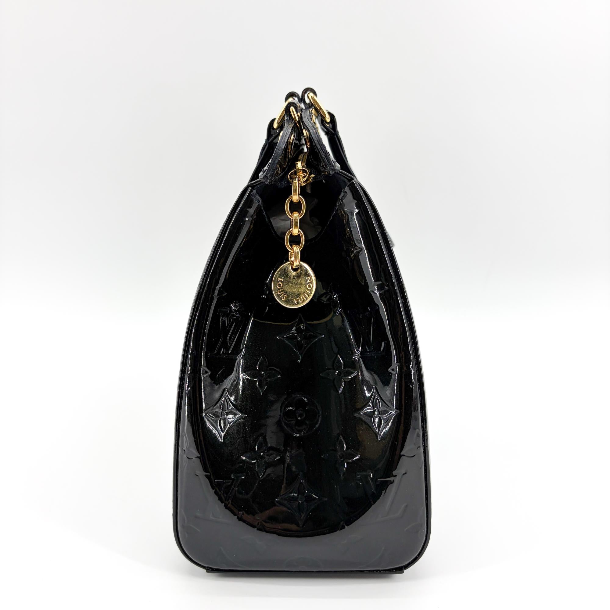 Louis Vuitton Brea Nm Monogram Vernis Black Patent_Leather Handbag (Pre-Owned)