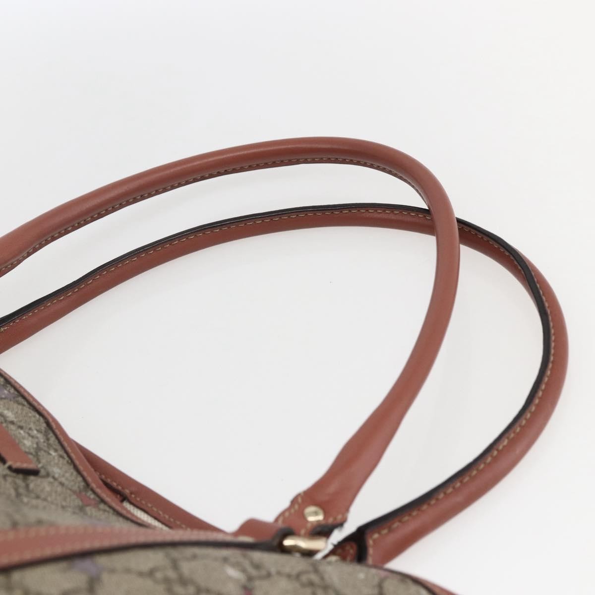 Gucci Joy Plus Tote Gg Coated Canvas With Leather Beige Canvas Tote Bag Bag (Pre-Owned)