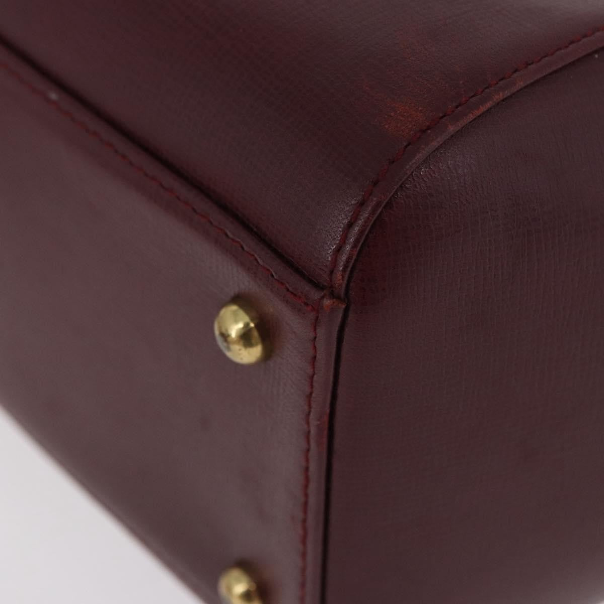 Cartier Must Line Leather Burgundy Leather Handbag (Pre-Owned)