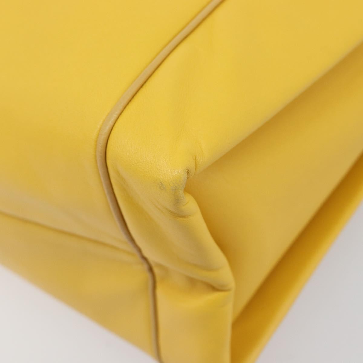 Loewe Shoulder Bag Leather Yellow Leather Shoulder Bag Bag (Pre-Owned)