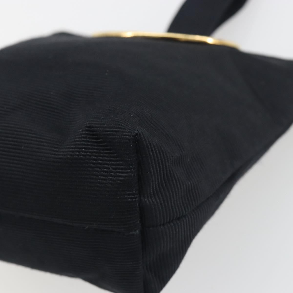 Celine Circle Logo Pouch Canvas Black Canvas Clutche & Pouche Bag (Pre-Owned)