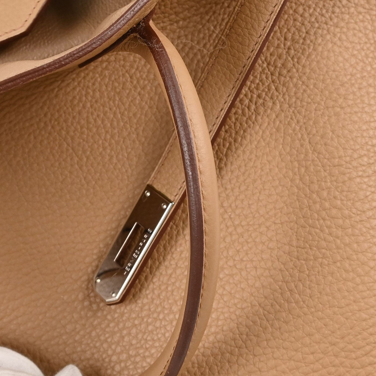 Hermes Birkin Brown Togo With Palladium Hardware Camel Leather Handbag (Pre-Owned)