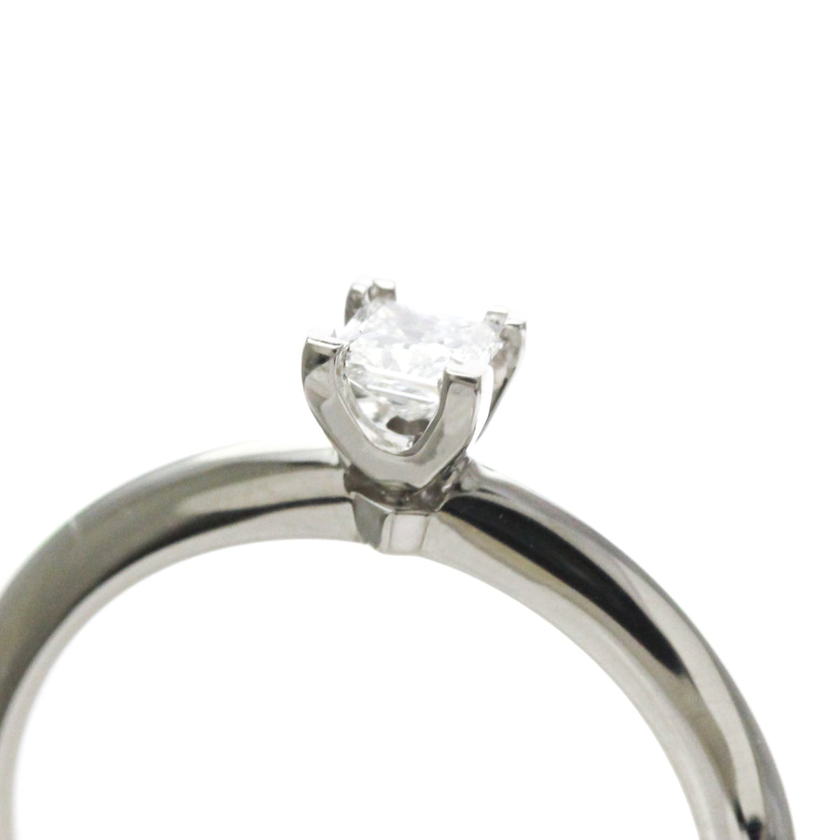 Cartier Solitaire 1895 Platinum With Rbc Diamond Silver Platinum Ring Jewelry (Pre-Owned)