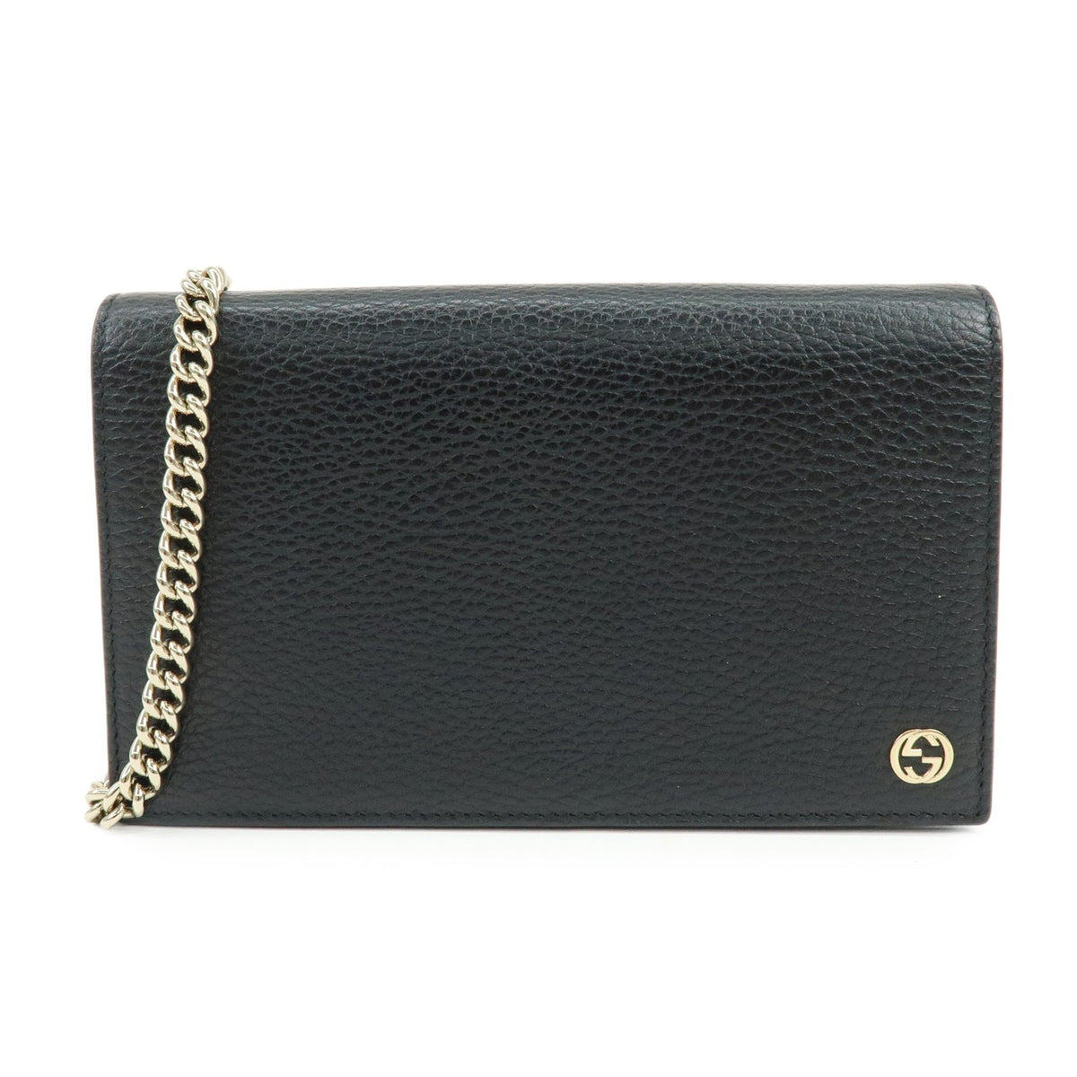 Gucci Betty Chain Wallet (Outlet) Leather Black Leather Crossbody Bag Bag (Pre-Owned)