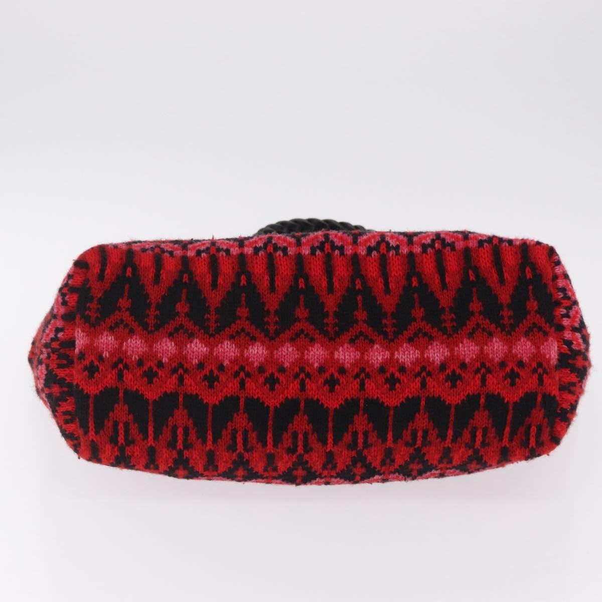 Fendi Vintage Wool Red Wool Tote Bag Bag (Pre-Owned)