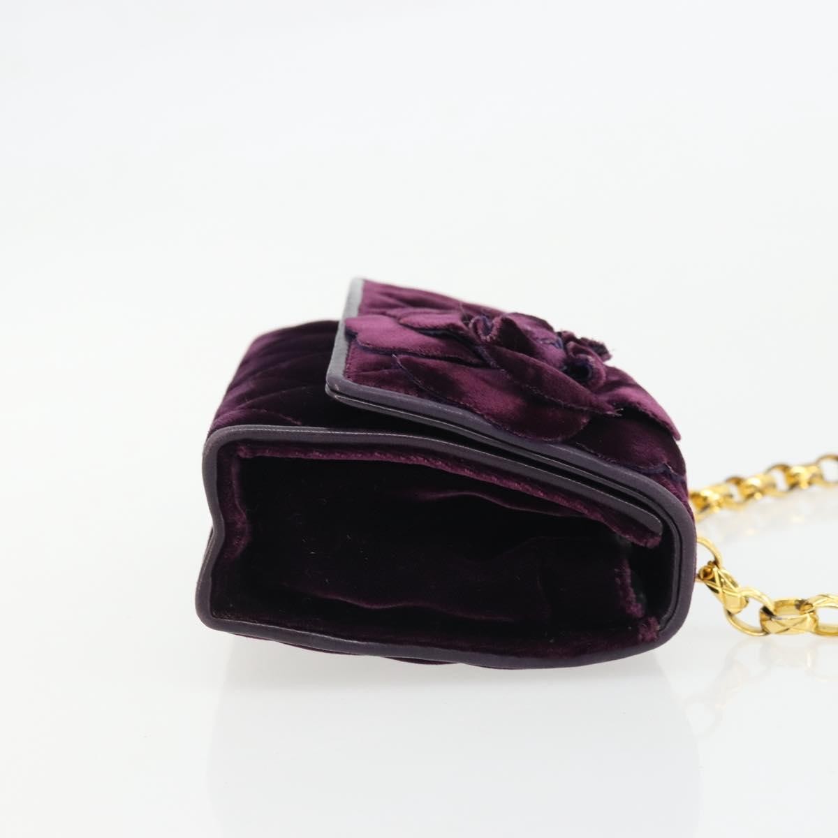Chanel Wallet On Chain Quilted Velvet Purple Velvet Handbag (Pre-Owned)