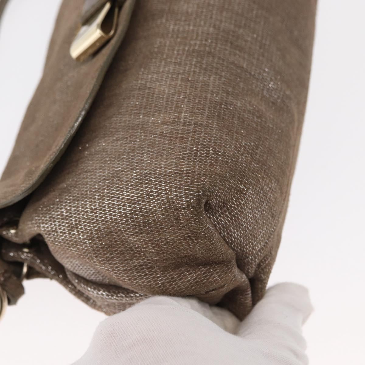 Chloe Lily Canvas Silver Canvas Handbag (Pre-Owned)