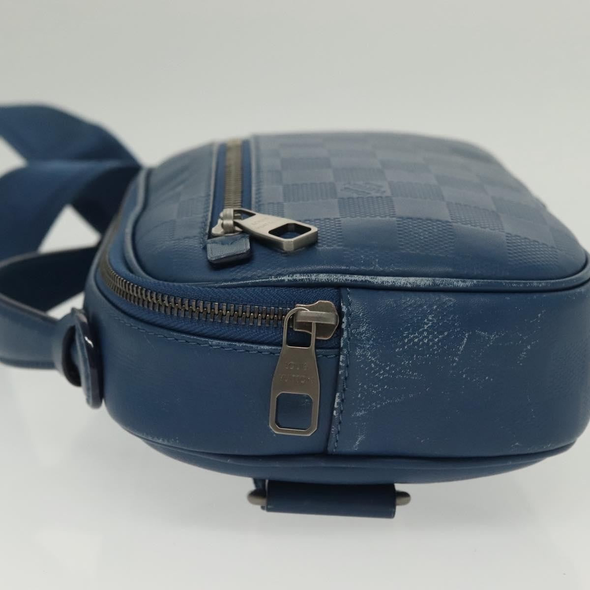 Louis Vuitton Ambler Damier Infini Leather Blue Leather Shoulder Bag Bag (Pre-Owned)