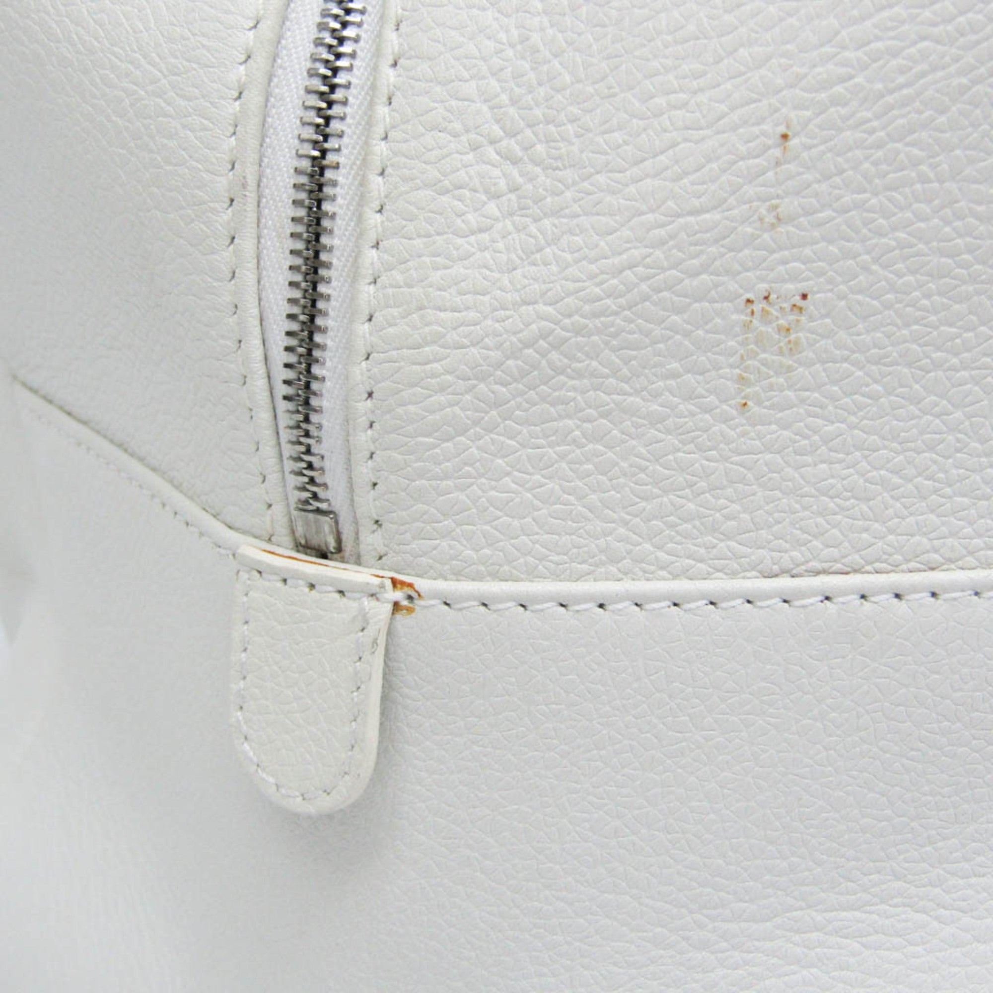 Bvlgari Vintage Leather White Leather Handbag (Pre-Owned)
