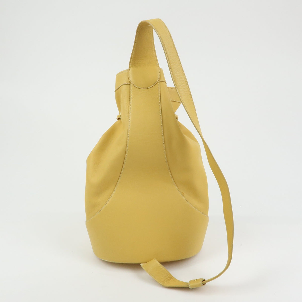 Loewe Anton Leather Yellow Leather Backpack Bag (Pre-Owned)