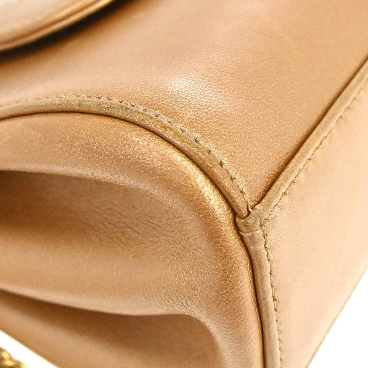 Chanel Mademoiselle Lambskin Brown Leather Shoulder Bag Bag (Pre-Owned)